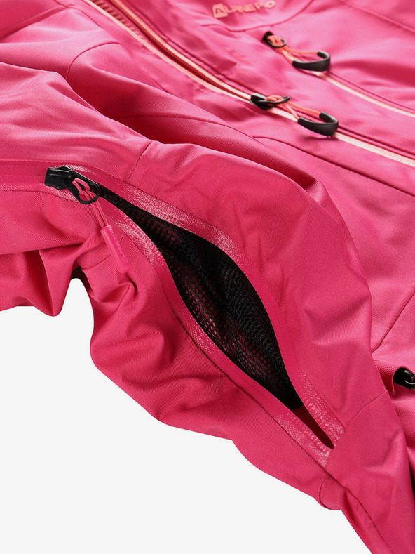 ALPINE PRO Dunkelrosa Damen-Skijacke mit Membrane PTX ALPINE PRO Reamo
