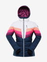 ALPINE PRO Blau-weiße Damen-Daunen-Skijacke mit Membrane PTX ALPINE PRO Feedra