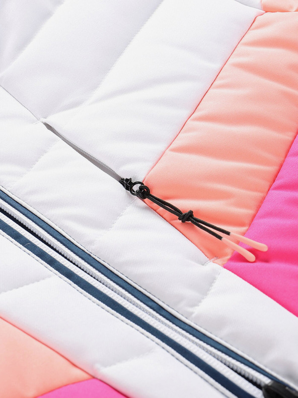 ALPINE PRO Blau-weiße Damen-Daunen-Skijacke mit Membrane PTX ALPINE PRO Feedra