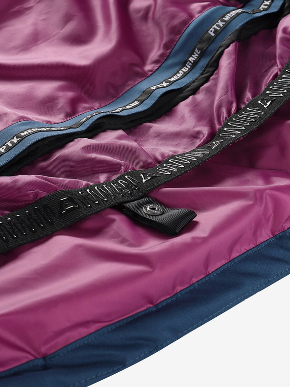 ALPINE PRO Blau-weiße Damen-Daunen-Skijacke mit Membrane PTX ALPINE PRO Feedra