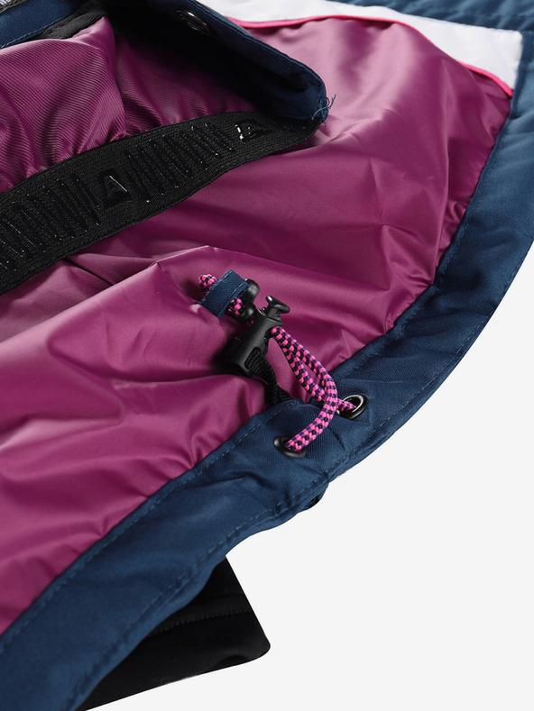 ALPINE PRO Blau-weiße Damen-Daunen-Skijacke mit Membrane PTX ALPINE PRO Feedra