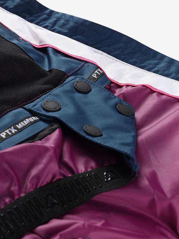 ALPINE PRO Blau-weiße Damen-Daunen-Skijacke mit Membrane PTX ALPINE PRO Feedra