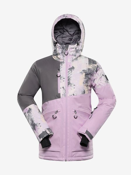 ALPINE PRO Grau-lila Damen-Skijacke mit Membrane PTX ALPINE PRO Uzera