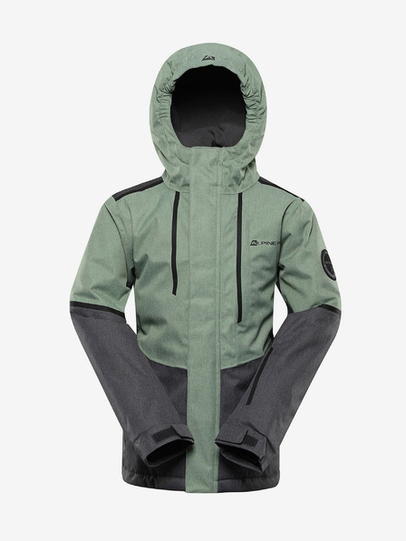 ALPINE PRO Grüne Kinderskijacke mit Membrane PTX ALPINE PRO Zaribo