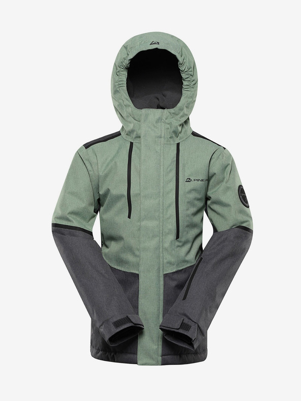 ALPINE PRO Grüne Kinderskijacke mit Membrane PTX ALPINE PRO Zaribo