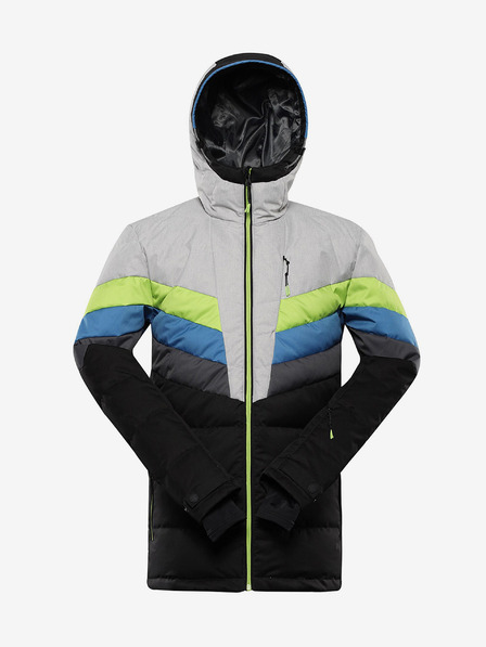 ALPINE PRO Schwarze Herren-Daunen-Skijacke ALPINE PRO Feedr