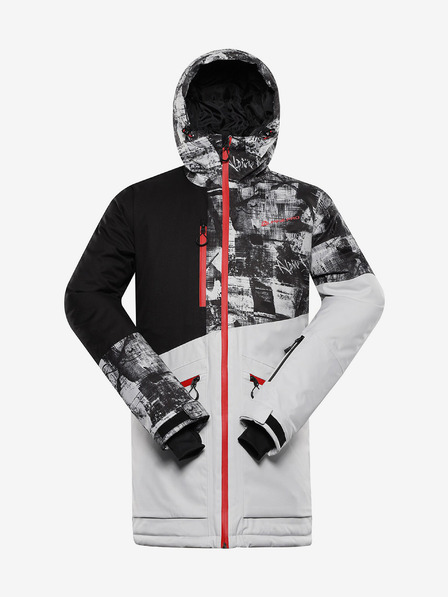 ALPINE PRO Graue Herren-Skijacke ALPINE PRO Uzer