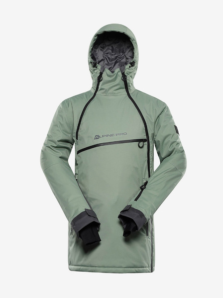 ALPINE PRO Grüne Herren-Skijacke ALPINE PRO Omeq