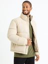 Celio Cremefarbene Herren-Steppwinterjacke Celio Fuparigi
