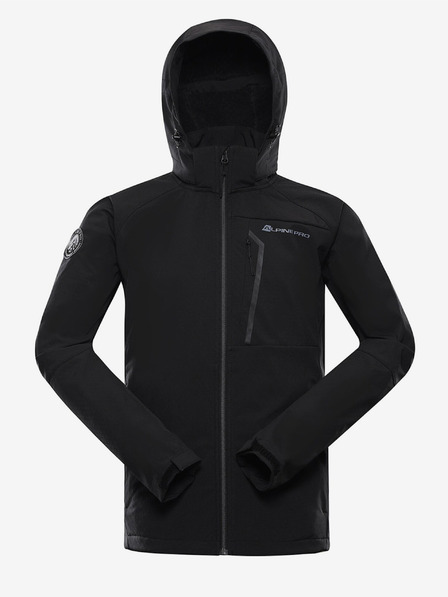 ALPINE PRO Schwarze Herren-Softshell-Jacke ALPINE PRO HOOR