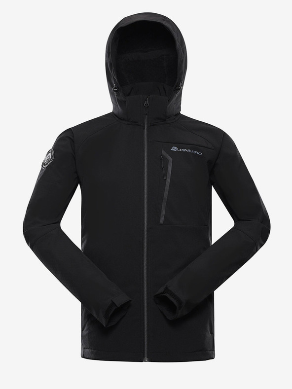 ALPINE PRO Schwarze Herren-Softshell-Jacke ALPINE PRO HOOR
