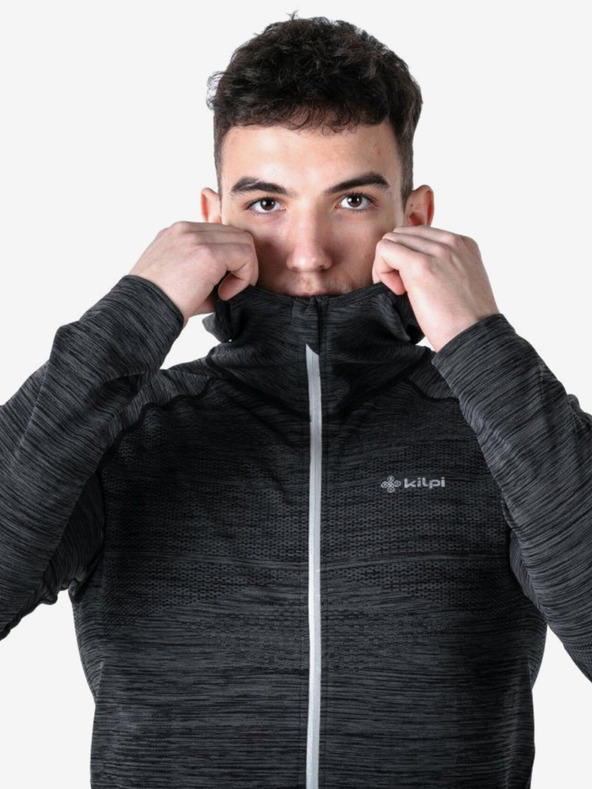 Kilpi Dunkelgraues geripptes Herren-Sweatshirt Kilpi HADSON-U
