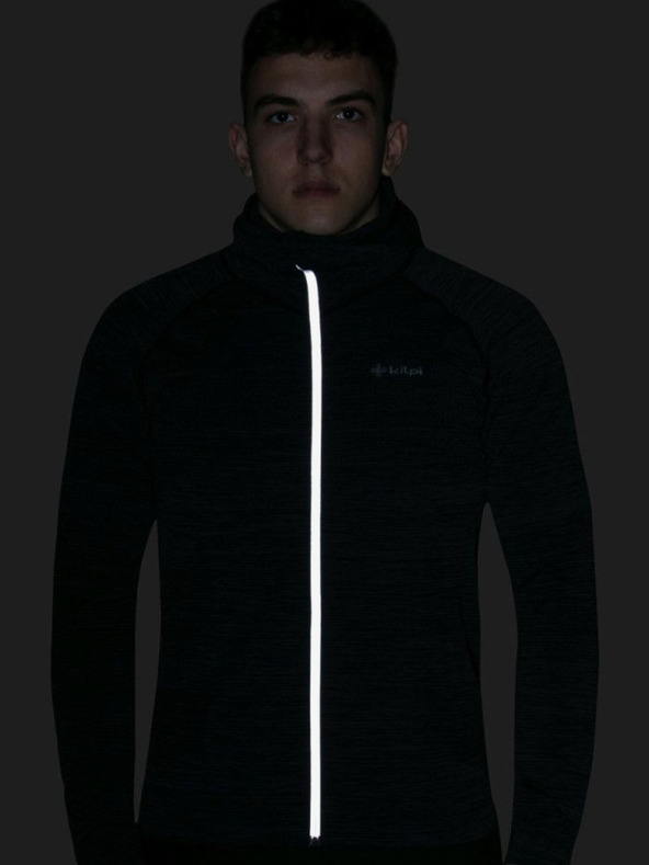 Kilpi Dunkelgraues geripptes Herren-Sweatshirt Kilpi HADSON-U