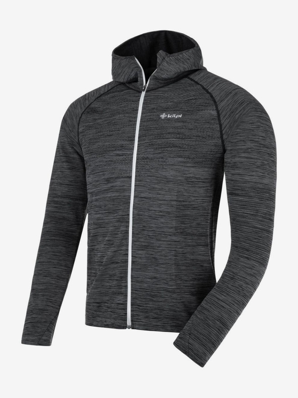 Kilpi Dunkelgraues geripptes Herren-Sweatshirt Kilpi HADSON-U