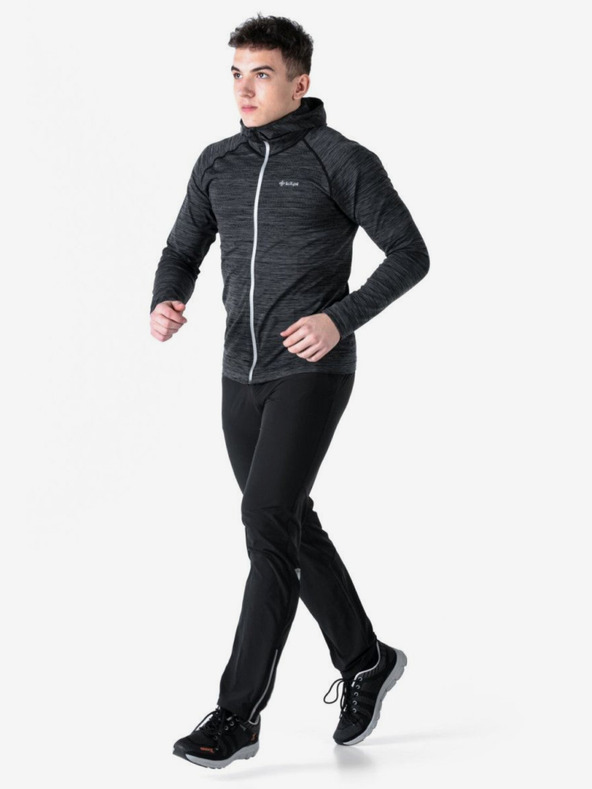 Kilpi Dunkelgraues geripptes Herren-Sweatshirt Kilpi HADSON-U