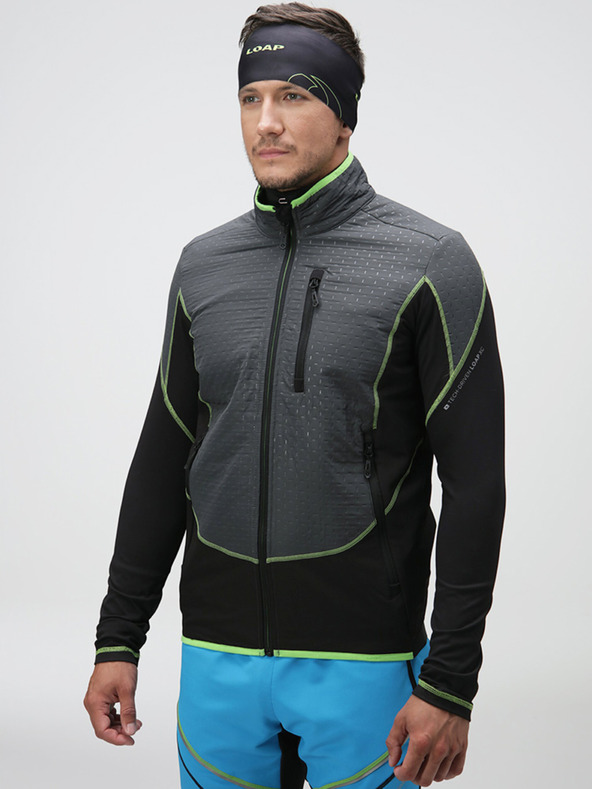 Loap Graue und schwarze Herren LOAP UXNAR Jacke