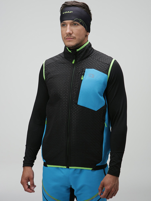 Loap Schwarze und blaue Herrenweste LOAP UXLER