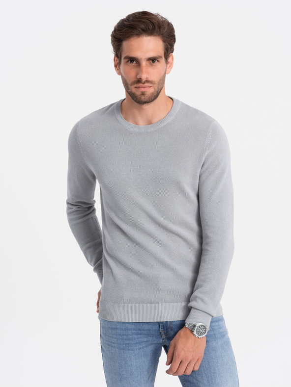 Ombre Clothing Hellgrauer Herren Pullover Ombre Kleidung