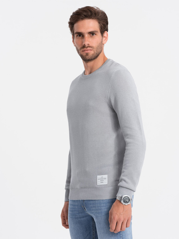 Ombre Clothing Hellgrauer Herren Pullover Ombre Kleidung