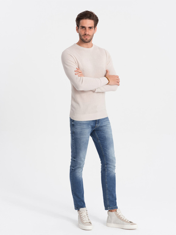 Ombre Clothing Beige Herren Pullover Ombre Kleidung