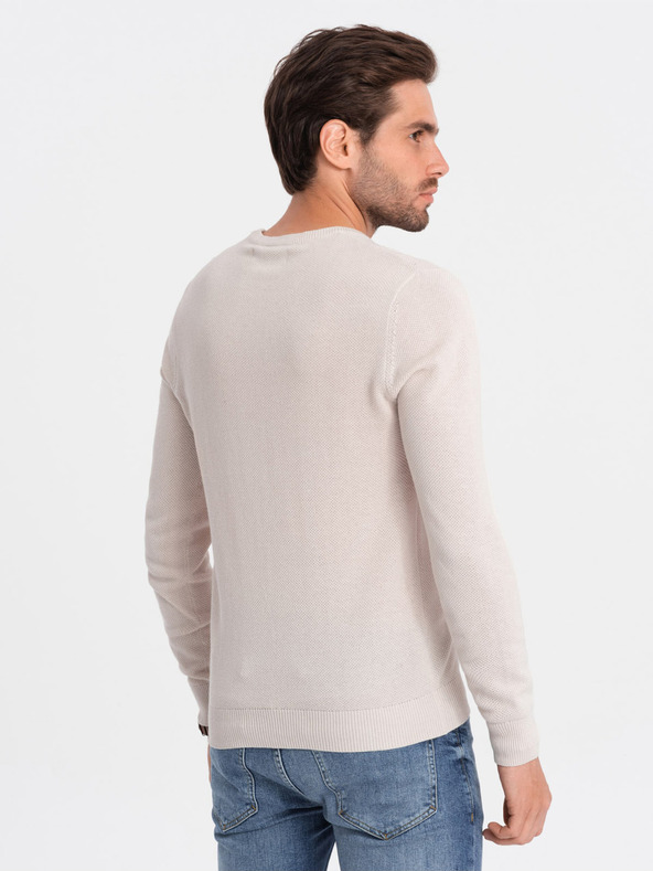 Ombre Clothing Beige Herren Pullover Ombre Kleidung