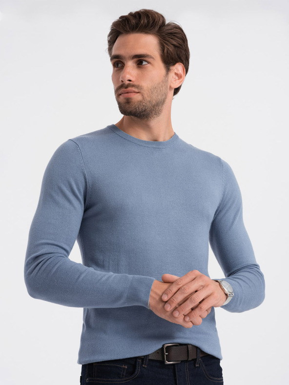 Ombre Clothing Hellblau Herren Pullover Ombre Kleidung