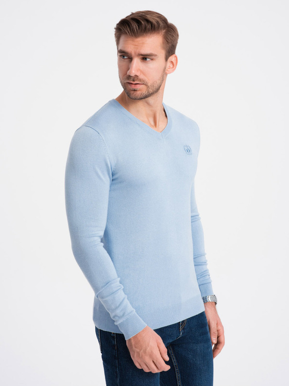 Ombre Clothing Hellblau Herren Pullover Ombre Kleidung