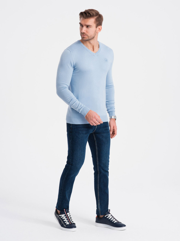 Ombre Clothing Hellblau Herren Pullover Ombre Kleidung