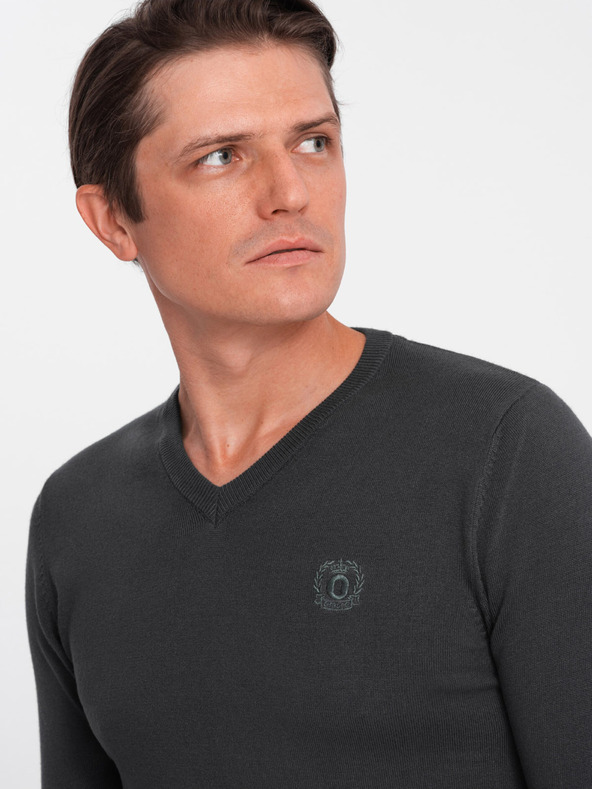 Ombre Clothing Dunkelgrau Herren Pullover Ombre Kleidung