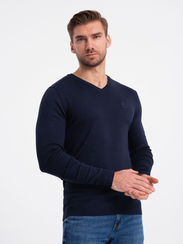 Ombre Clothing Dunkelblau Herren Pullover Ombre Clothing