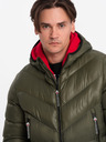 Ombre Clothing Dunkelgrüne Herren Steppwinterjacke Ombre Clothing
