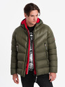 Ombre Clothing Dunkelgrüne Herren Steppwinterjacke Ombre Clothing
