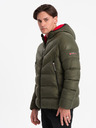 Ombre Clothing Dunkelgrüne Herren Steppwinterjacke Ombre Clothing