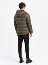 Ombre Clothing Dunkelgrüne Herren Steppwinterjacke Ombre Clothing