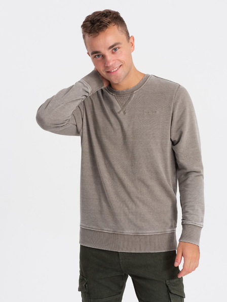 Ombre Clothing Beige Herren-Sweatshirt Ombre Kleidung