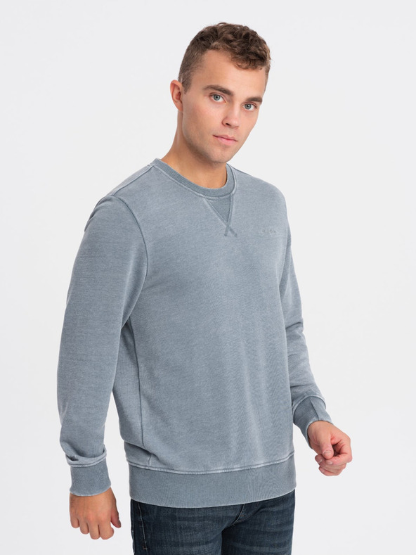 Ombre Clothing Hellblau Herren-Sweatshirt Ombre Kleidung