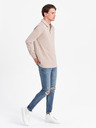 Ombre Clothing Beige Herren Sweatshirt mit Grundkragen Ombre Kleidung