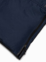 Ombre Clothing Dunkelblaue Herren Winterjacke mit Kunstpelz Ombre Clothing Alaskan