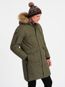 Ombre Clothing Herren Winterjacke mit grünem Kunstpelz Ombre Clothing Alaskan