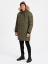 Ombre Clothing Herren Winterjacke mit grünem Kunstpelz Ombre Clothing Alaskan