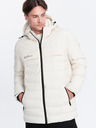 Ombre Clothing Cremefarbene Herren Steppwinterjacke Ombre Kleidung