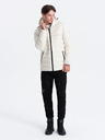Ombre Clothing Cremefarbene Herren Steppwinterjacke Ombre Kleidung