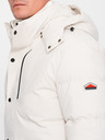 Ombre Clothing Creme Herren Steppwinterjacke mit Kapuze Ombre Kleidung