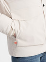 Ombre Clothing Creme Herren Steppwinterjacke mit Kapuze Ombre Kleidung