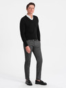 Ombre Clothing Schwarzer Herren Pullover mit Hemdkragen Ombre Kleidung