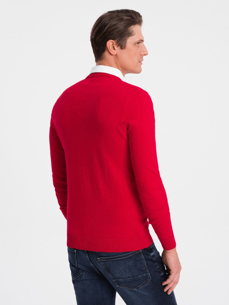 Ombre Clothing Rot Herren Shirt Kragen Pullover Ombre Kleidung