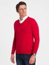 Ombre Clothing Rot Herren Shirt Kragen Pullover Ombre Kleidung