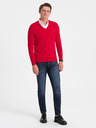 Ombre Clothing Rot Herren Shirt Kragen Pullover Ombre Kleidung