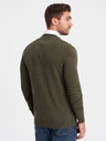 Ombre Clothing Grün Herren Hemdkragen Pullover Ombre Kleidung