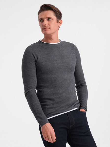 Ombre Clothing Dunkelgrau Herren Pullover Ombre Kleidung